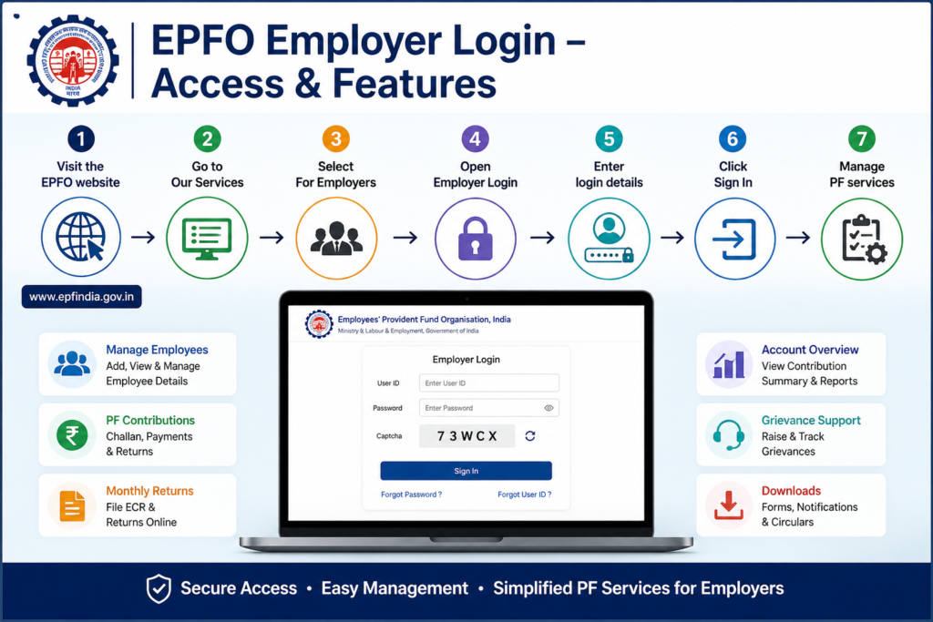 EPFO Employer Login – Access & Features
