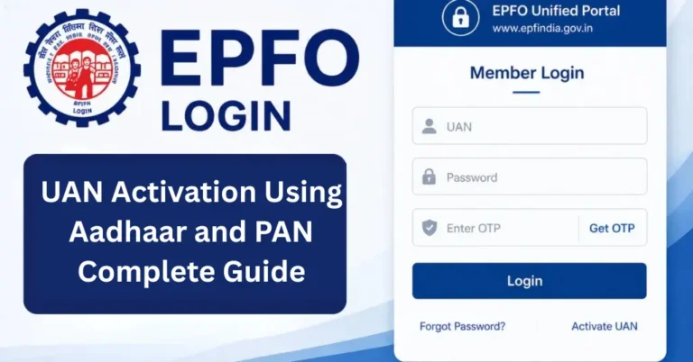 UAN Activation Using Aadhaar and PAN Complete Guide