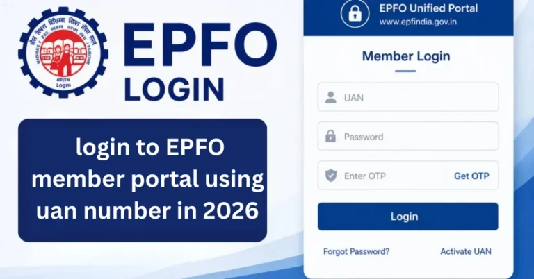 login to EPFO member portal using uan number in 2026