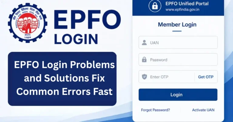EPFO Login Problems and Solutions Fix Common Errors Fast